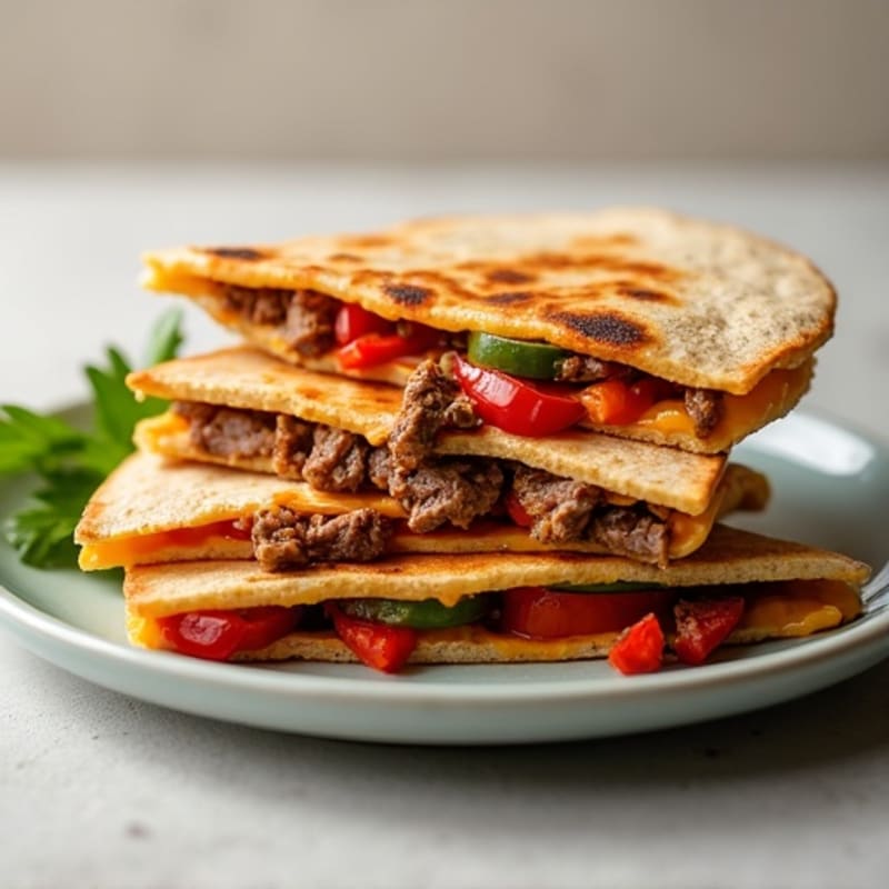Grilled Steak and Bell Pepper Quesadillas