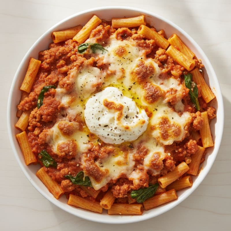 Classic Baked Ziti with Ricotta