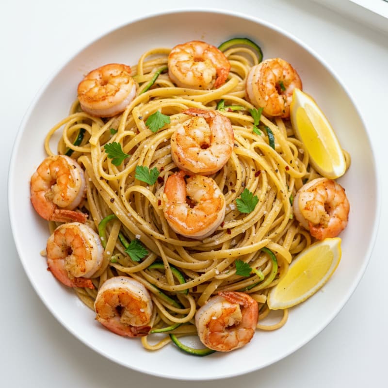 Garlic Butter Shrimp Scampi with Linguine