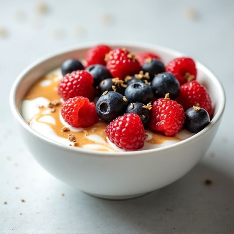 Greek Yogurt Bowl with Mixed Berries and Almond Butter