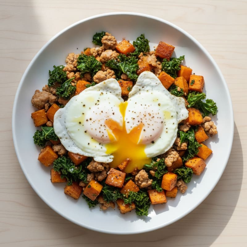 Sweet Potato and Kale Hash