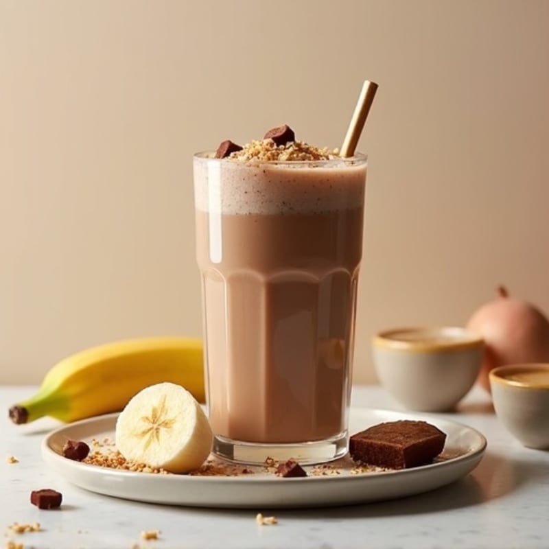 Creamy Chocolate Peanut Butter Protein Smoothie