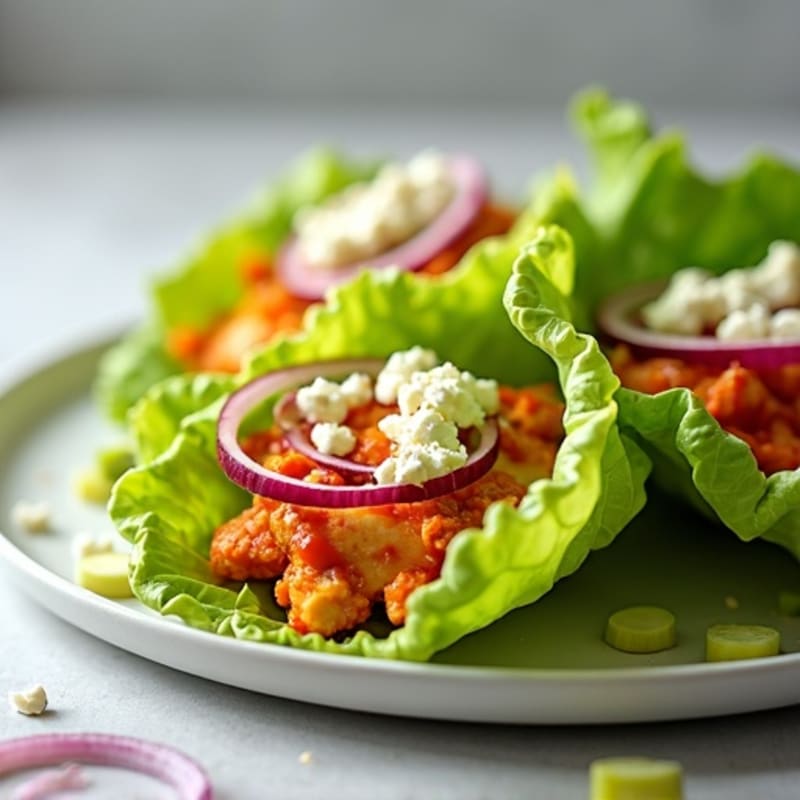 Spicy Buffalo Chicken Lettuce Wraps