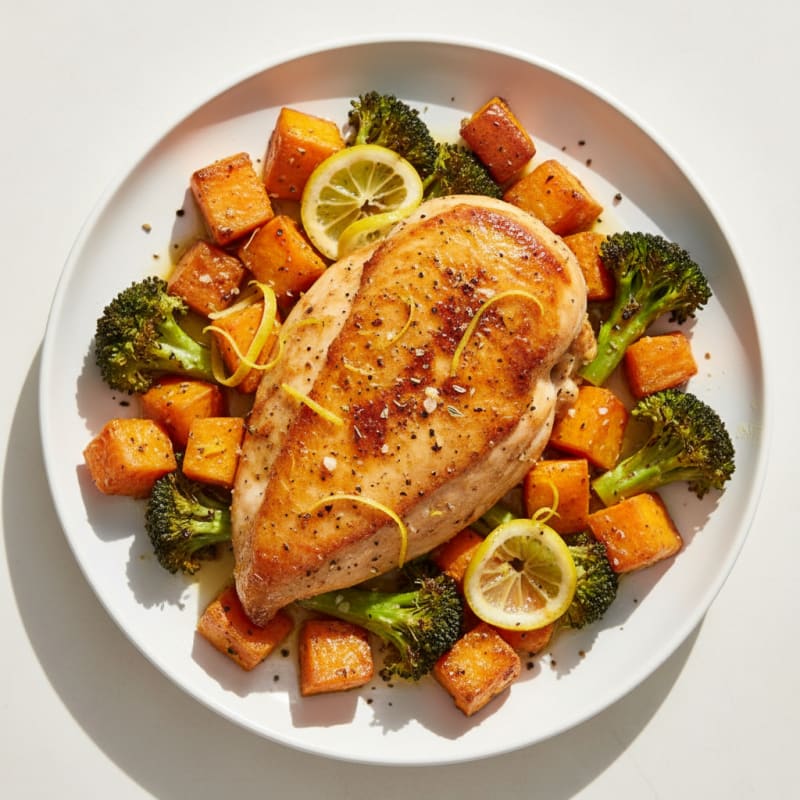 Crispy Lemon-Herb Roasted Chicken Breast