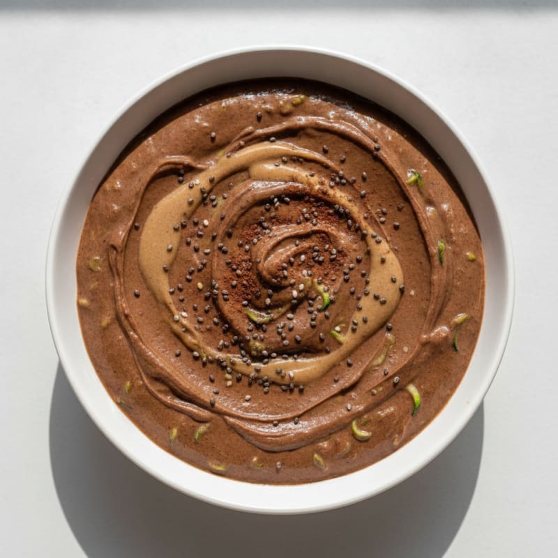 Silky Chocolate Protein Pudding with Shredded Zucchini