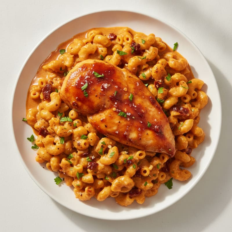 Honey-Chipotle Chicken with Smoky Macaroni