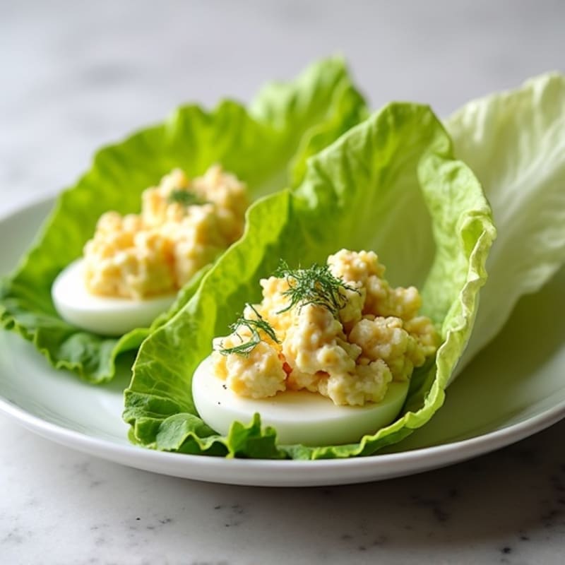 Creamy Dill Egg Salad Lettuce Wraps