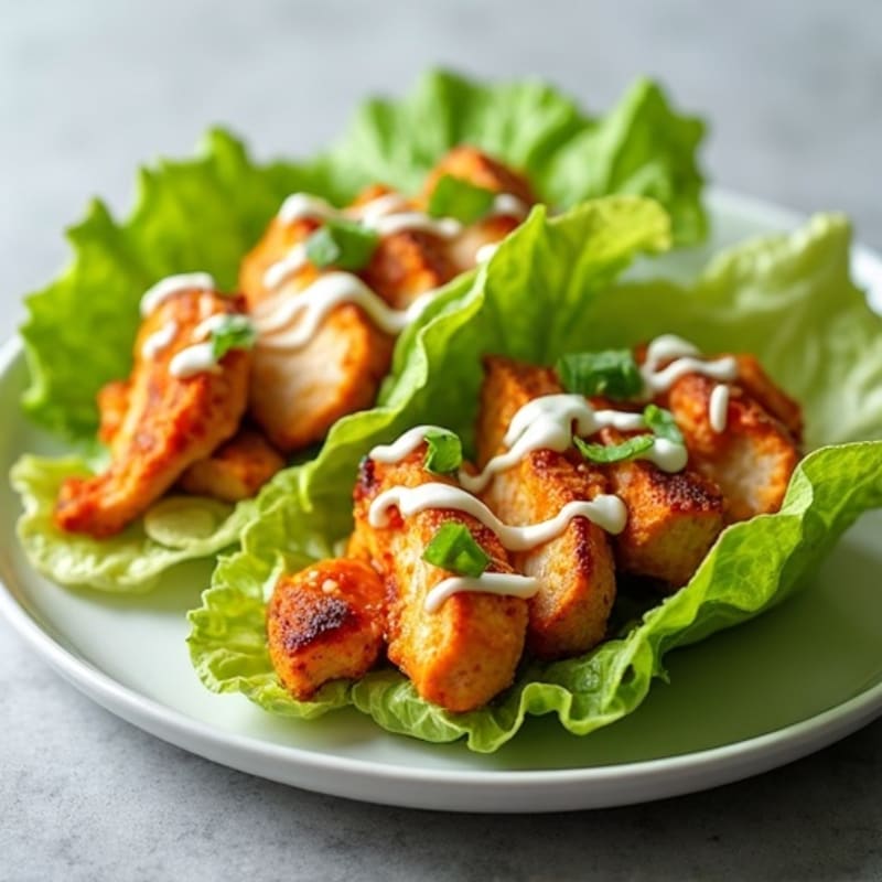 Spicy Buffalo Ranch Chicken Lettuce Wrap