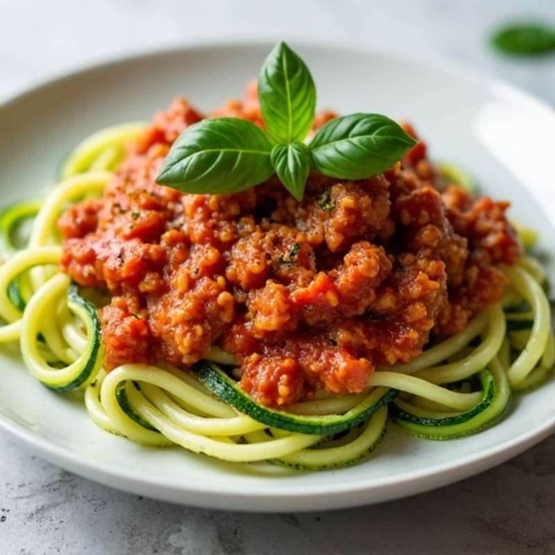 Lean Turkey Bolognese with Zucchini Noodles