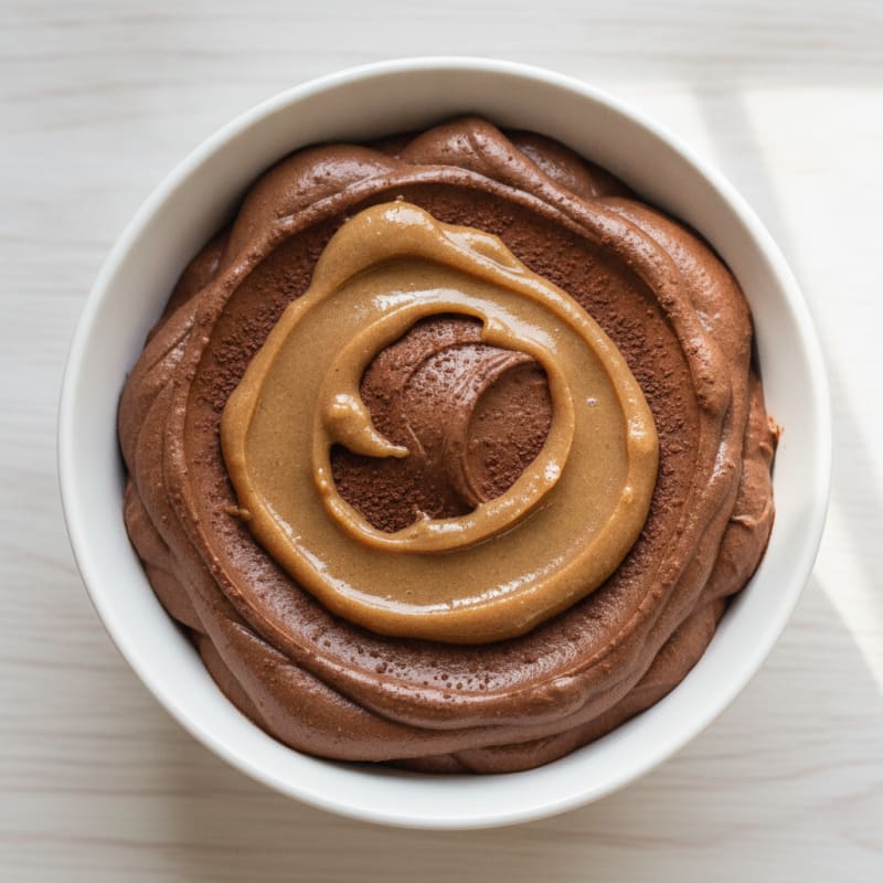 Silky Chocolate Protein Pudding with Almond Butter Swirl