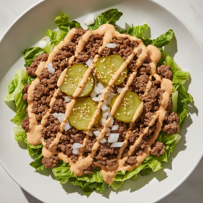Ground Beef Big Mac Bowl