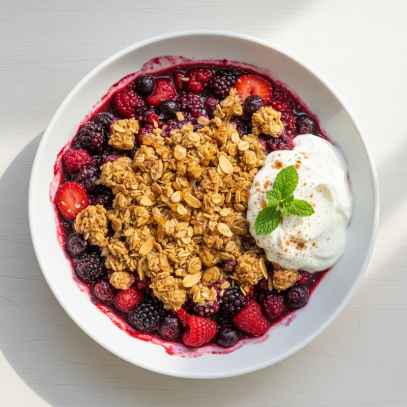 Berry-Almond Protein Crumble