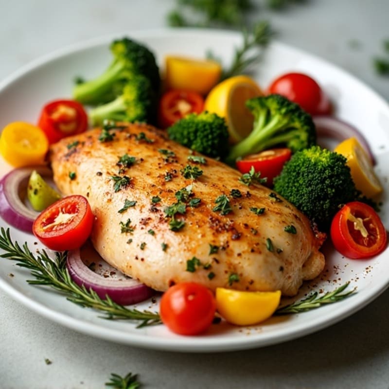 Sheet Pan Lemon Herb Chicken and Crispy Roasted Vegetables