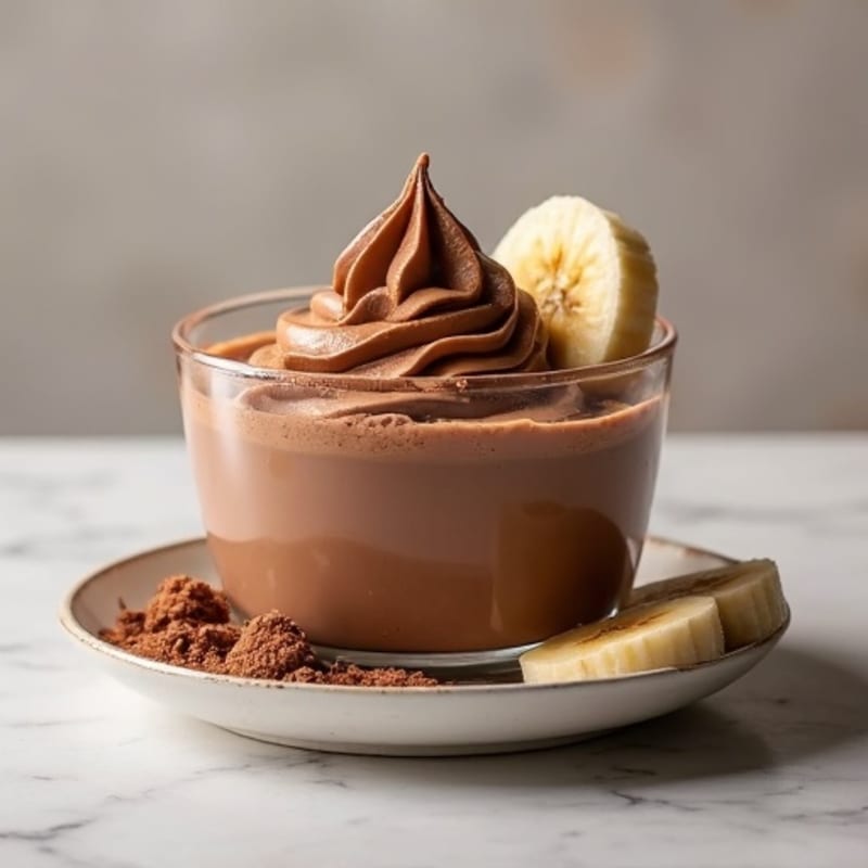 Silky Chocolate Protein Pudding with Almond Butter Swirl