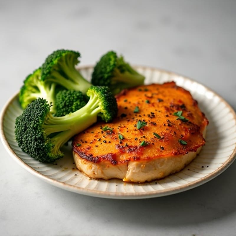 Roasted Sweet Potato and Chicken with Crispy Broccoli