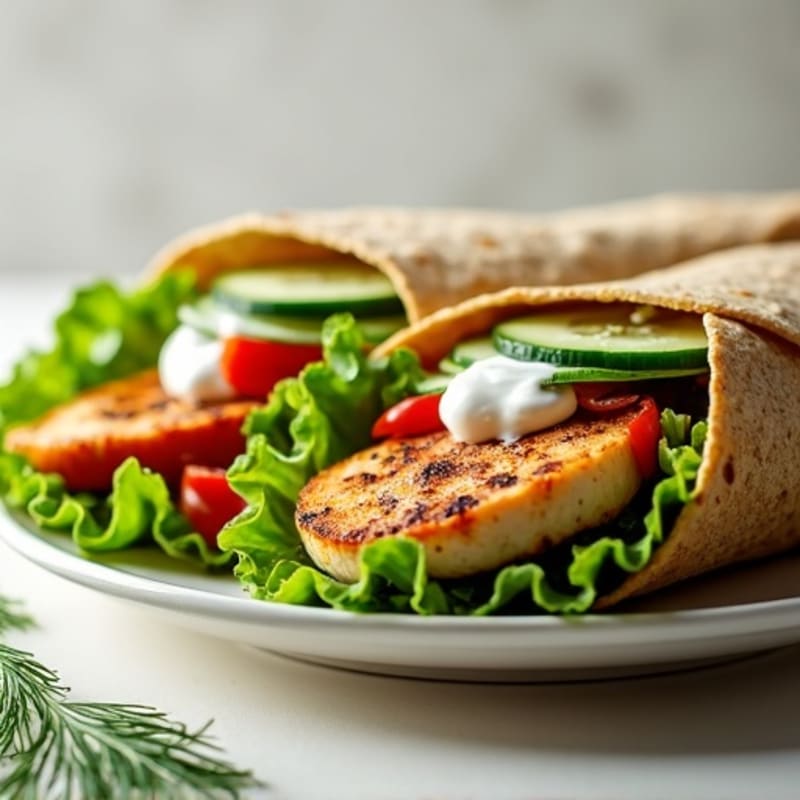 Herb-Grilled Chicken and Fresh Veggie Wrap