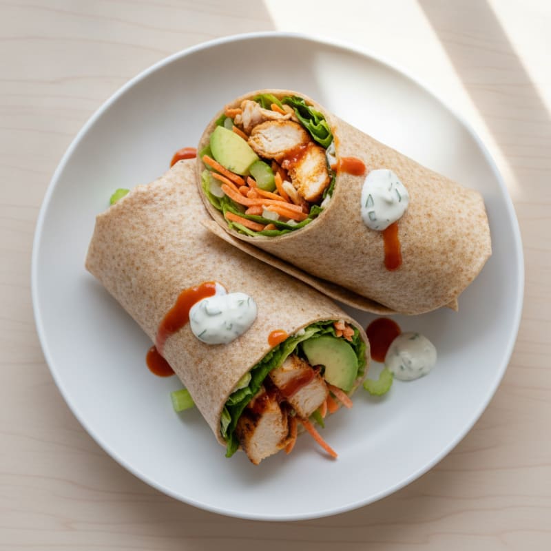 Buffalo Ranch Chicken Salad Wrap