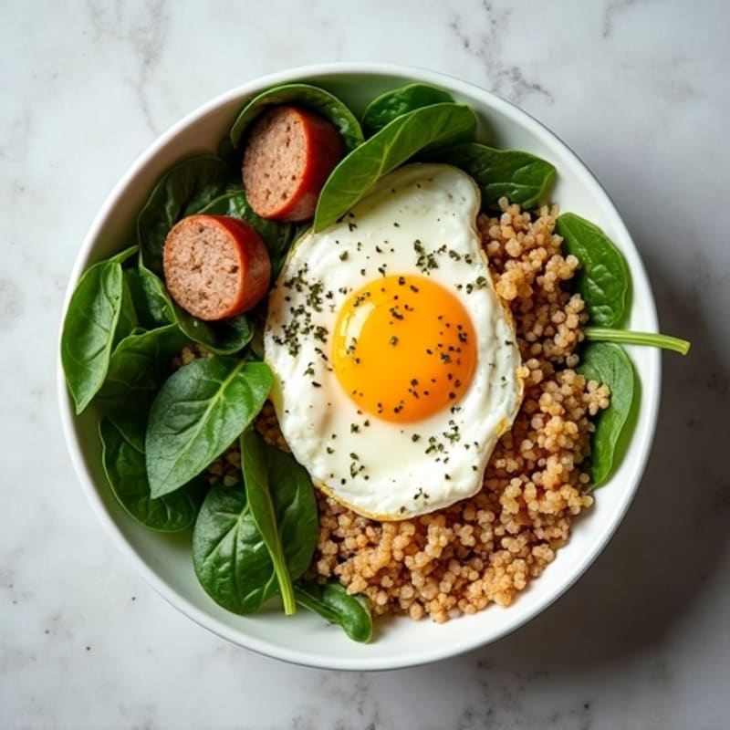 Protein-Packed Spinach and Egg White Breakfast Bowl