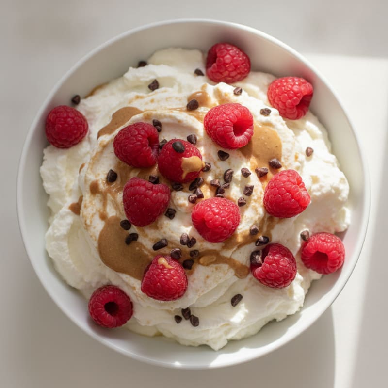 Greek Yogurt Protein Mousse with Fresh Berries