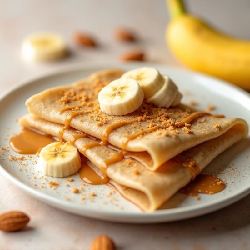 Protein-Packed Almond Butter Banana Crepes