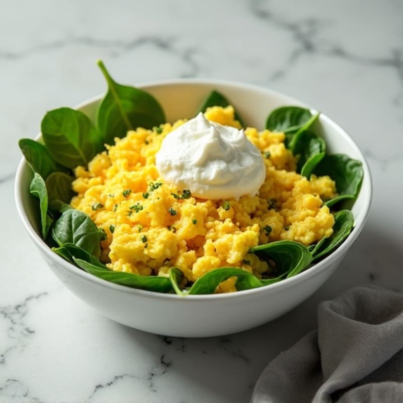 Creamy Avocado Spinach Egg Bowl