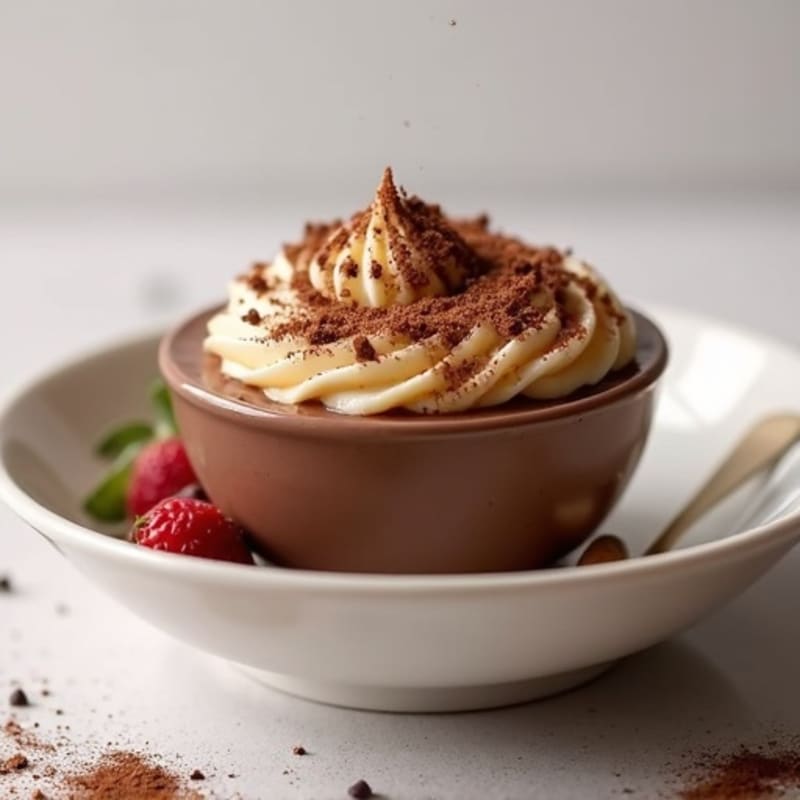 Silky Chocolate Protein Pudding with Almond Butter Swirl