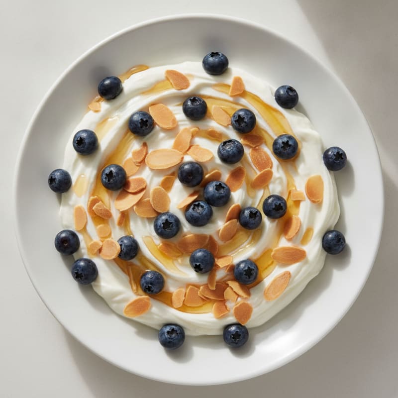 Greek Yogurt Protein Parfait with Berries and Almonds