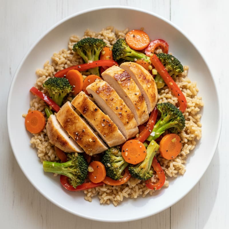 Chicken and Vegetable Rice Bowl