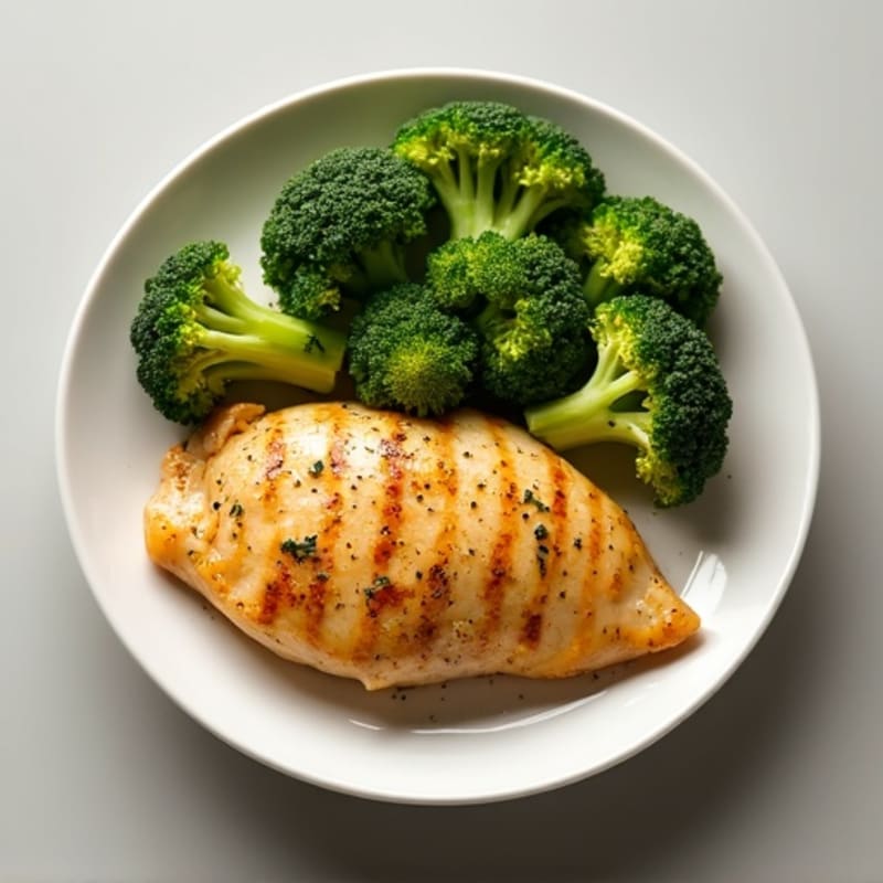 Lemon-Garlic Pan-Seared Chicken with Crispy Roasted Broccoli