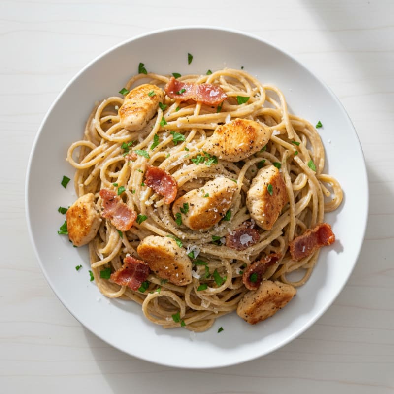 Creamy Chicken Carbonara with Pancetta