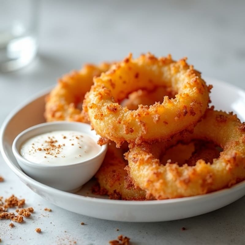 Crispy Baked Onion Rings with Almond Flour Coating