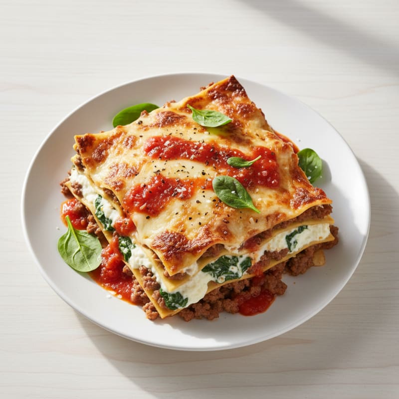 Creamy Baked Beef Lasagna