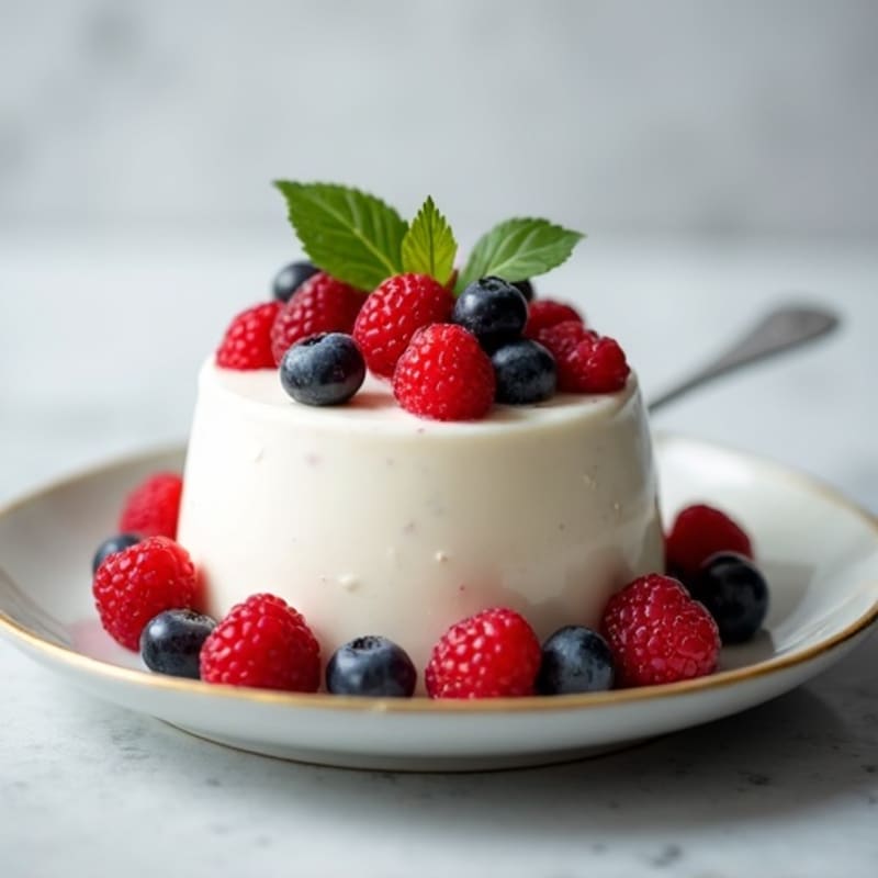 Silky Greek Yogurt Protein Pudding with Berries