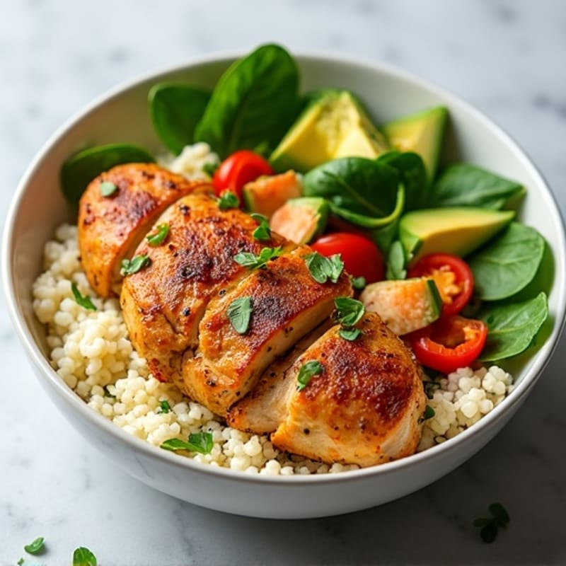 Herb-Spiced Chicken Bowl with Cauliflower Rice