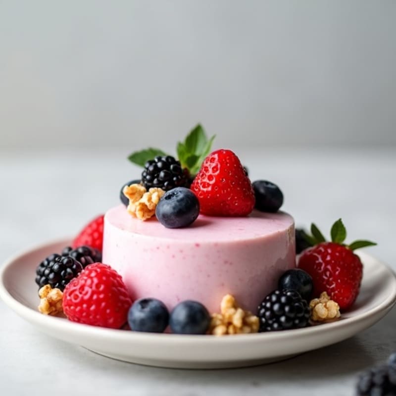 Silky Greek Yogurt Protein Mousse with Mixed Berries