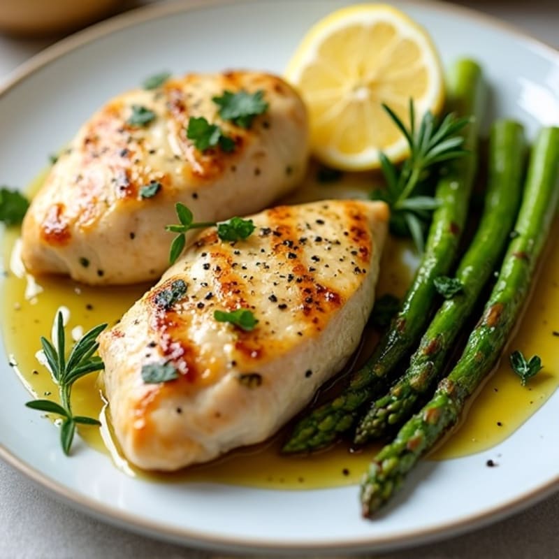 Sheet Pan Lemon-Herb Roasted Chicken and Asparagus