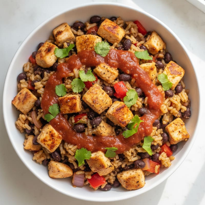 Chicken and Black Bean Rice Skillet