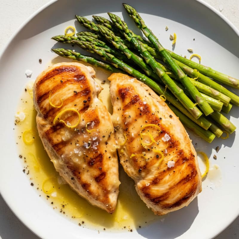 Quick Lemon Herb Chicken with Asparagus