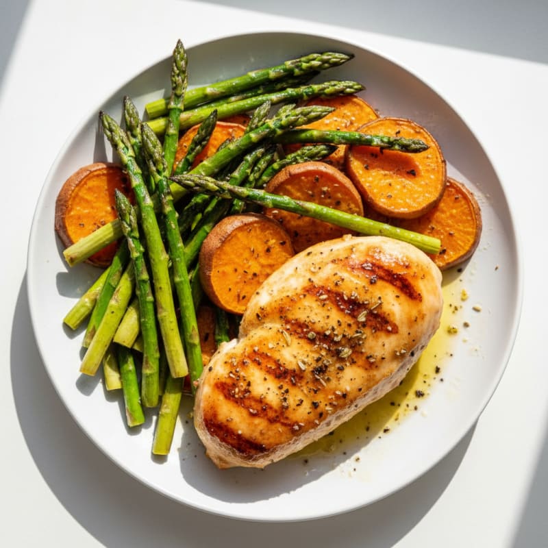 Zesty Lemon Herb Chicken with Roasted Asparagus