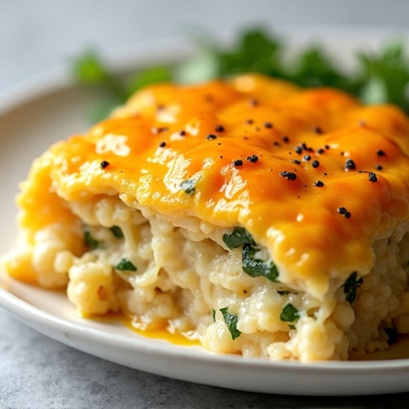 Creamy Cheesy Chicken and Cauliflower Bake