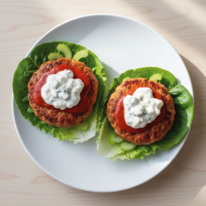 Buffalo Blue Cheese Burgers