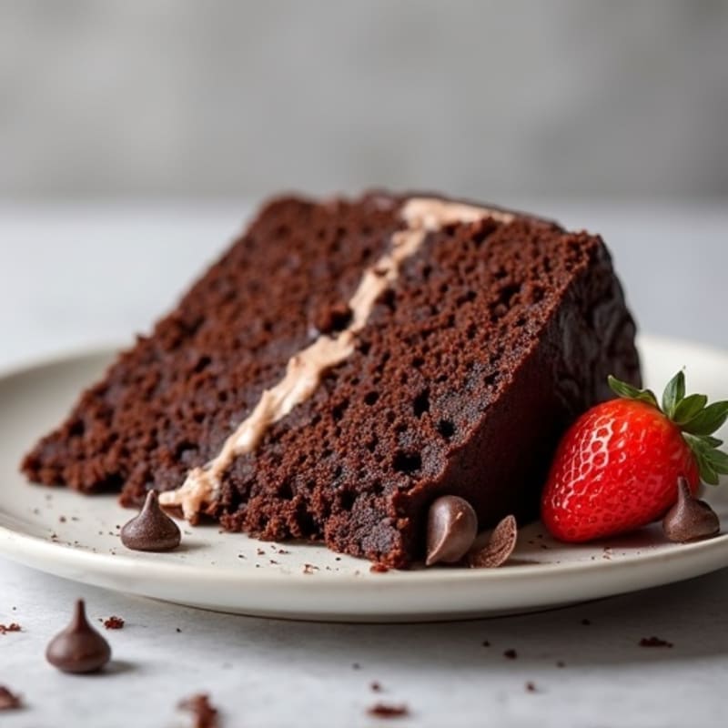 Protein-Rich Dark Chocolate Almond Flour Cake