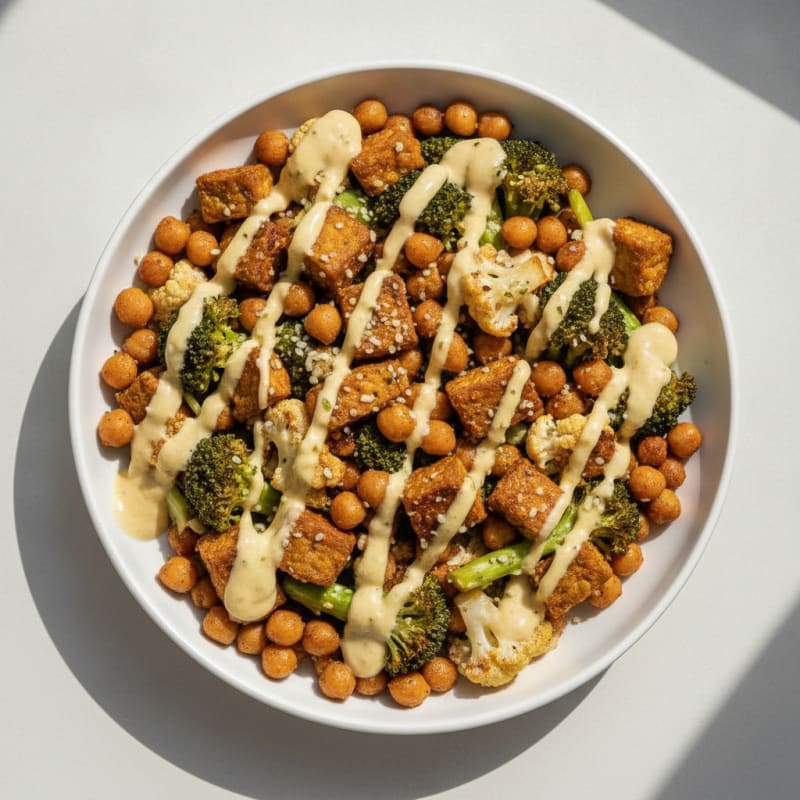 Roasted Vegetable and Chickpea Bowl