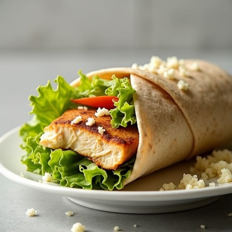 Grilled Chicken Caesar Wrap with Creamy Dressing