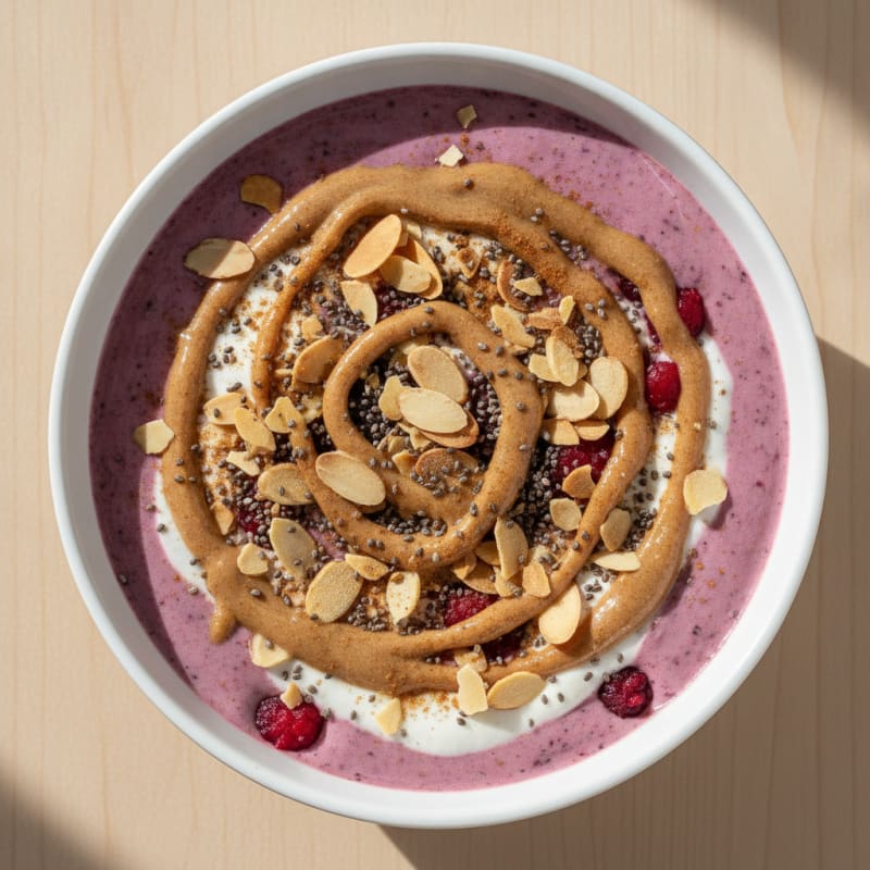 Berry-Almond Breakfast Smoothie Bowl
