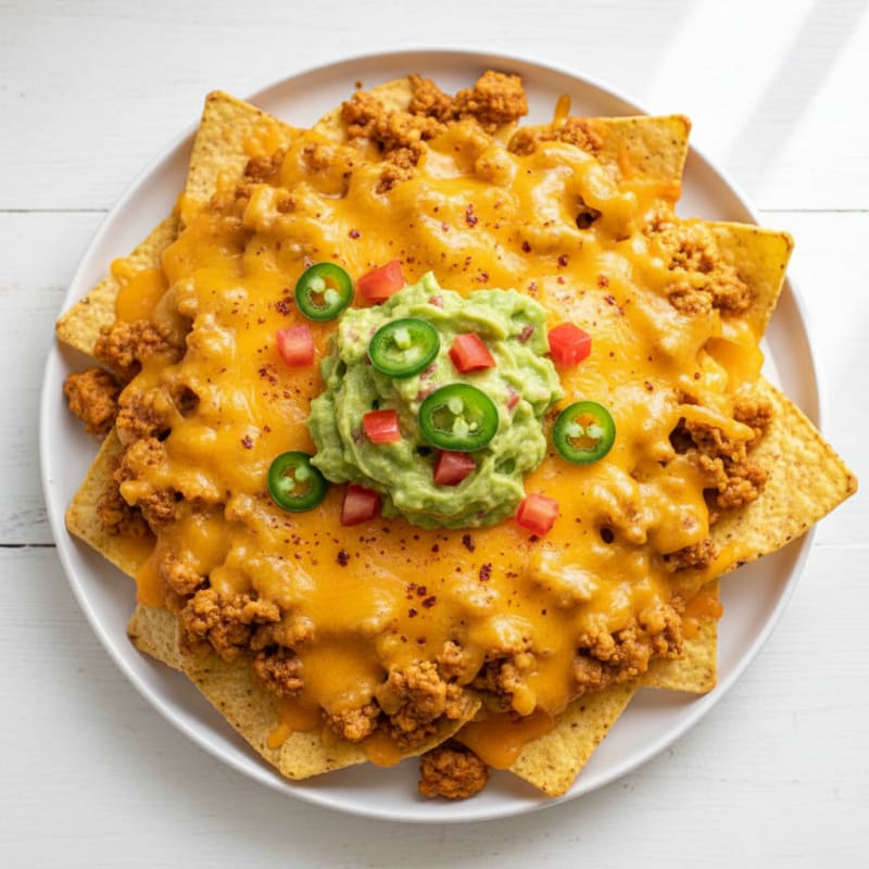 Turkey Nacho Bake with Guacamole