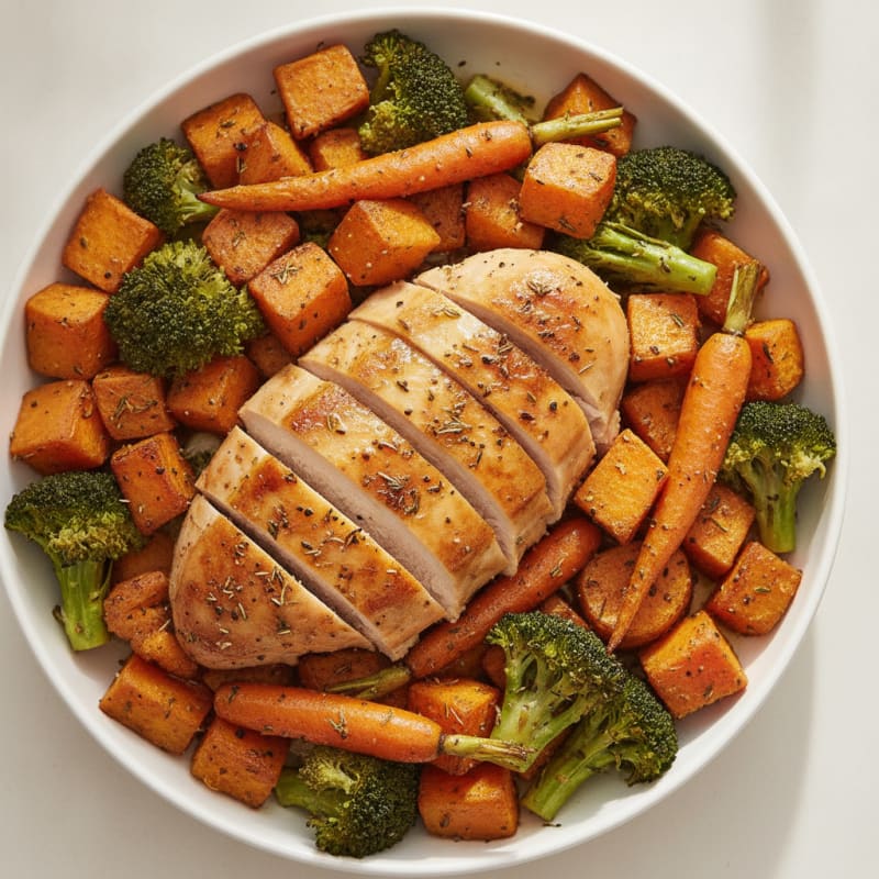 Herb-Roasted Chicken with Roasted Vegetables