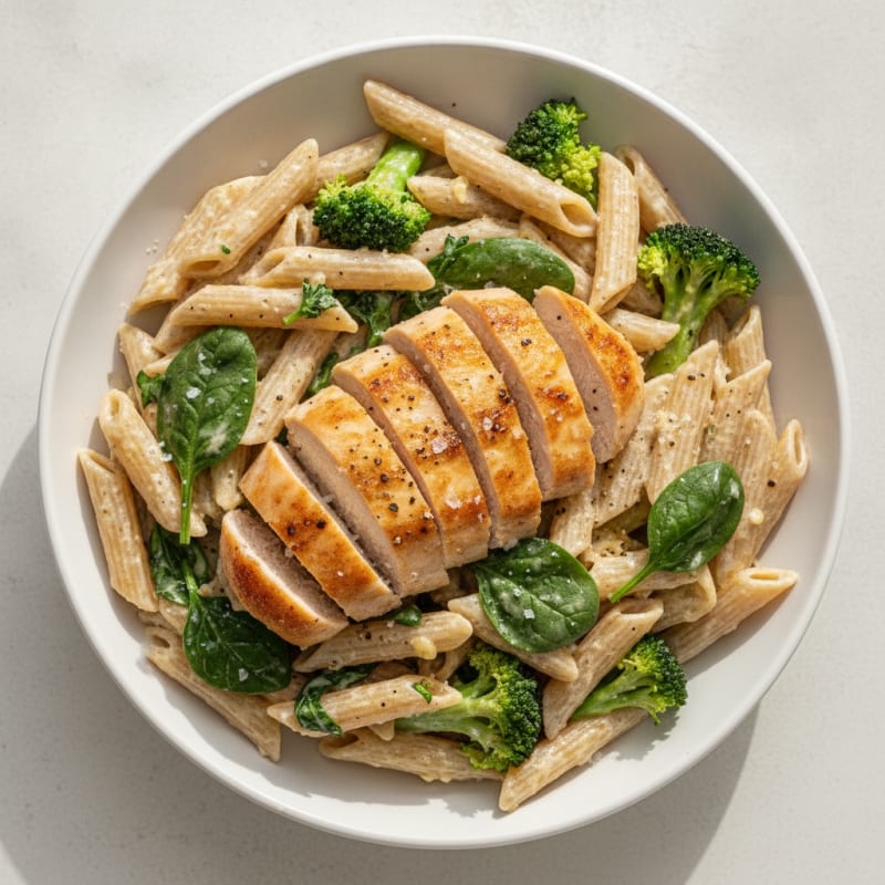 Garlic Parmesan Chicken Alfredo Pasta