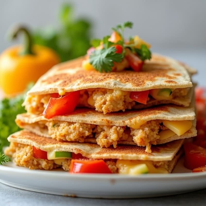 Crispy Plant-Based Chicken Quesadilla
