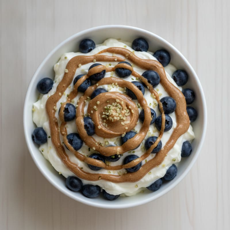 Greek Yogurt Protein Parfait with Berries and Almond Butter